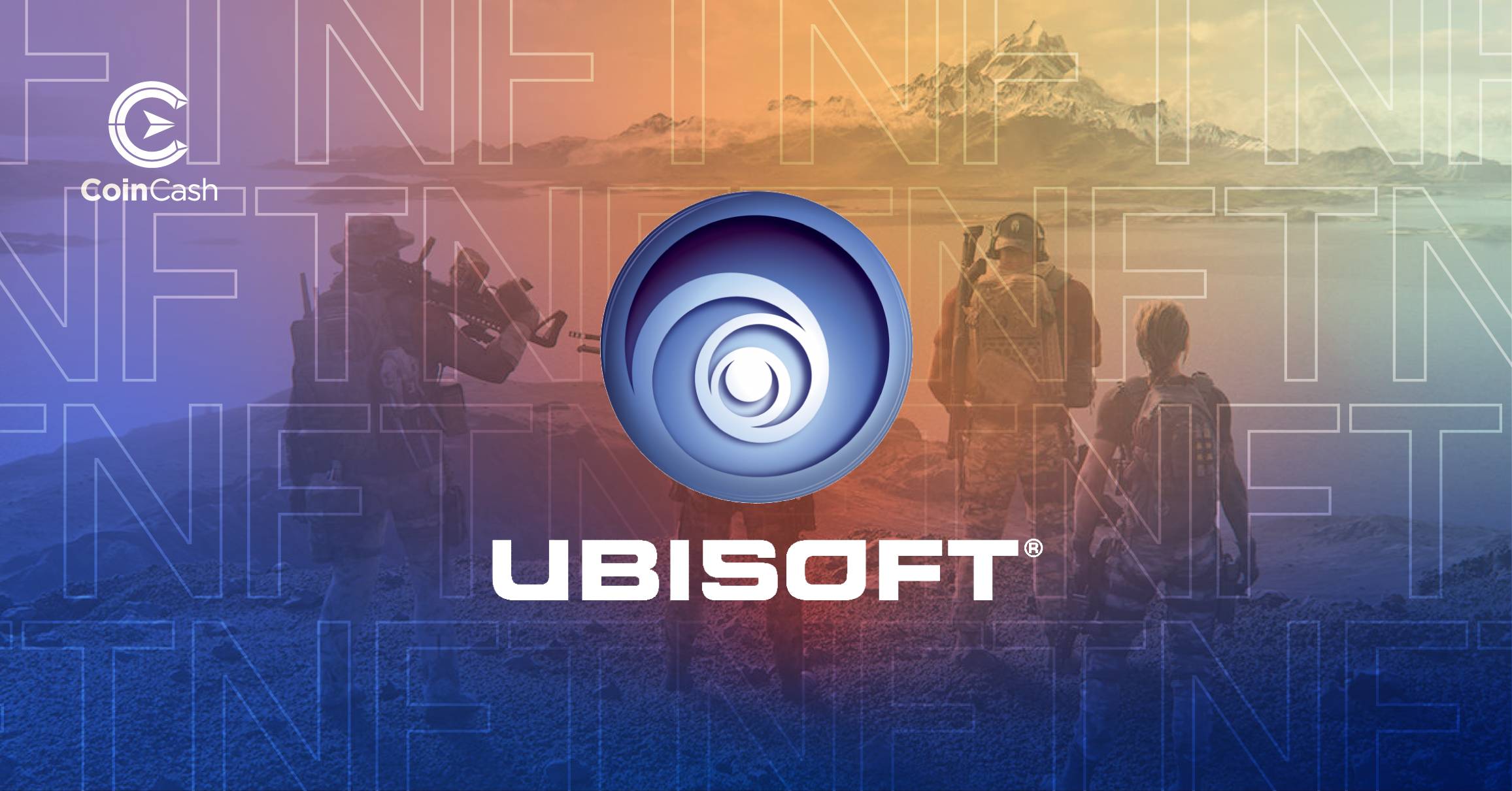 Ubisoft logó a háttérben egy jelenettel egy játékból
