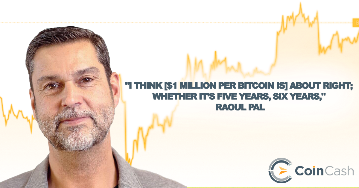 Roul Pal és az 1 millió dolláros bitcoin árfolyam kijelentése.