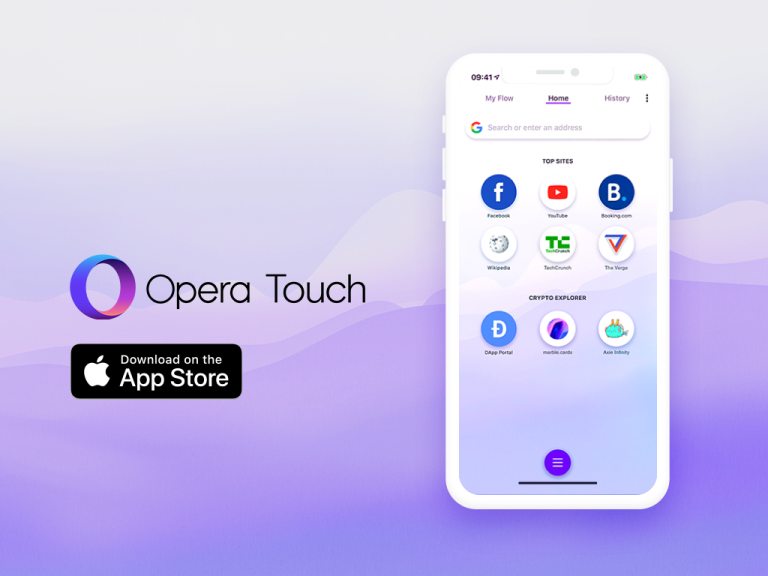 Az iOS-re készült blockchain-kész Opera Touch böngésző tegnap óta elérhető.